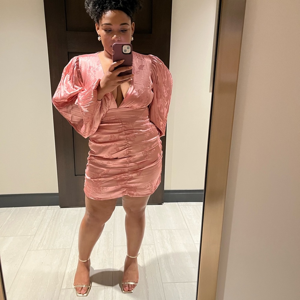 SHOWPO BABY PINK SATIN DRESS
